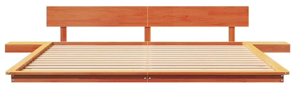 vidaXL Σκελετός Κρεβατιού Καφέ 200 x 200 cm ξύλο