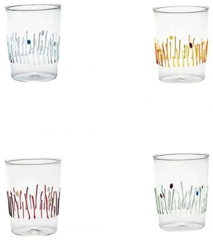 Ποτήρι 4 Stagioni (Σετ 4Τμχ) QS00199 400ml Multi Zafferano Glass