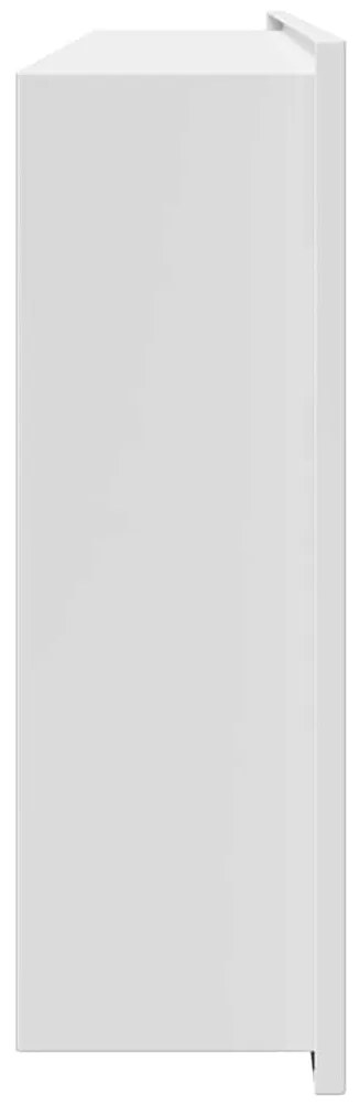 vidaXL Νίτσα Μπάνιου Λευκό 75 x 30 x 9.5 εκ. Ανοξείδωτο ατσάλι