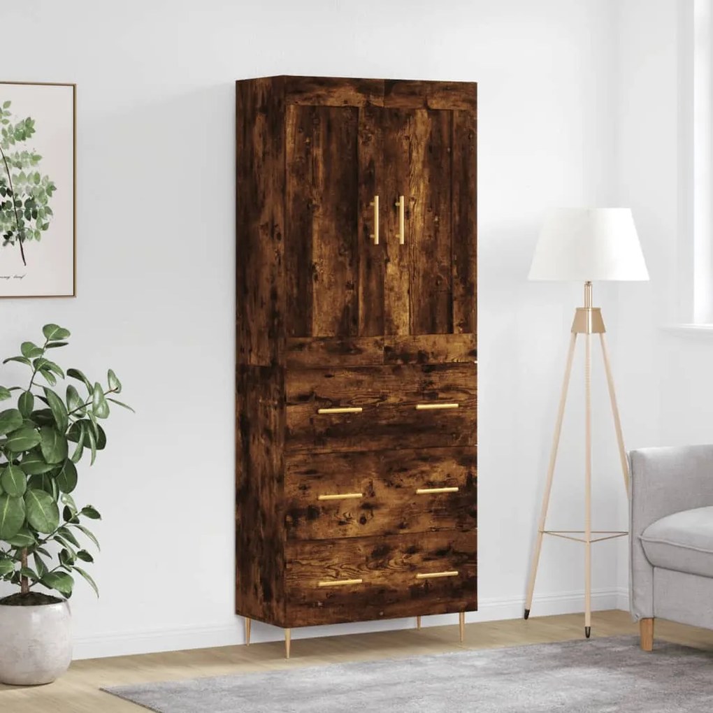 vidaXL Ντουλάπι Καπνιστή Δρυς 69,5x34x180 εκ. από Επεξεργασμένο Ξύλο