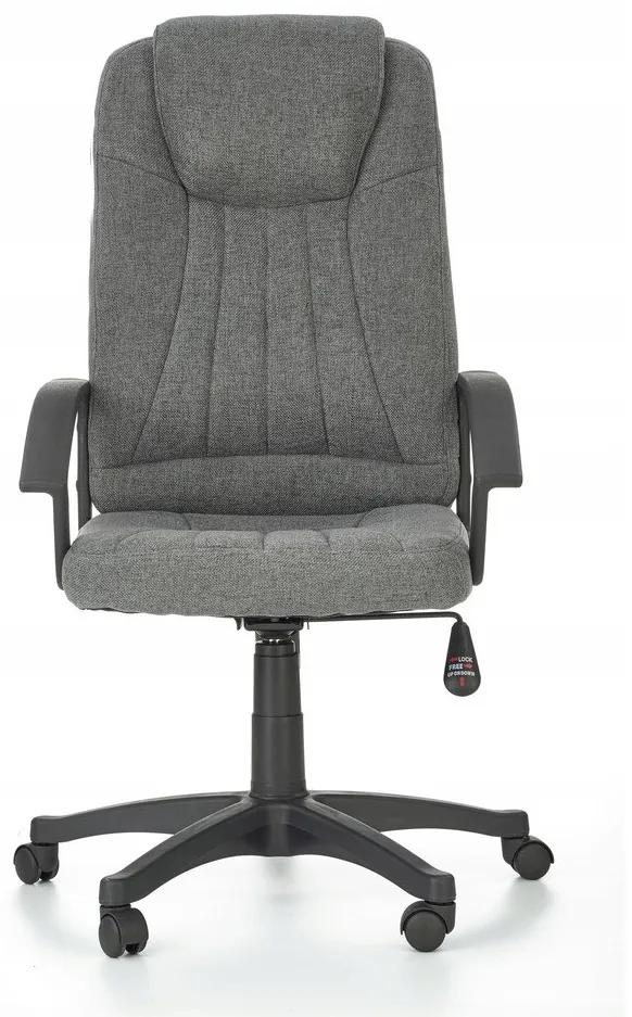 Καρέκλα γραφείου Houston 199, Μαύρο, Γκρι, 112x61x63cm, 15 kg, Με ρόδες, Με μπράτσα, Μηχανισμός καρέκλας: Κλίση | Epipla1.gr