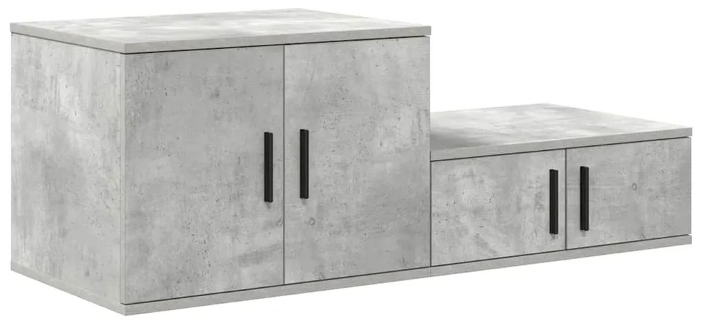 vidaXL Ντουλάπι αποθήκευσης 2 pcs Σκυρόδεμα Γκρι 118 x 41 x 40 εκ