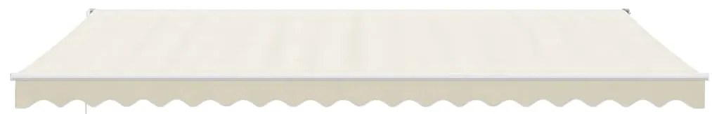 vidaXL Τέντα Πτυσσόμενη Αυτόματη Κρεμ 5 x 3 μ.