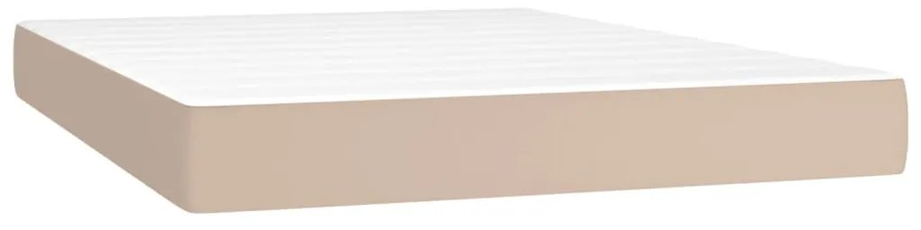 vidaXL Στρώμα με Pocket Springs Καπουτσίνο 140x190x20εκ. Συνθετ. Δέρμα