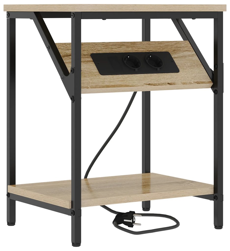 vidaXL Κομοδίνο Sonoma Δρυς 38 x 30 x 48 εκ. Επεξεργασμένο ξύλο
