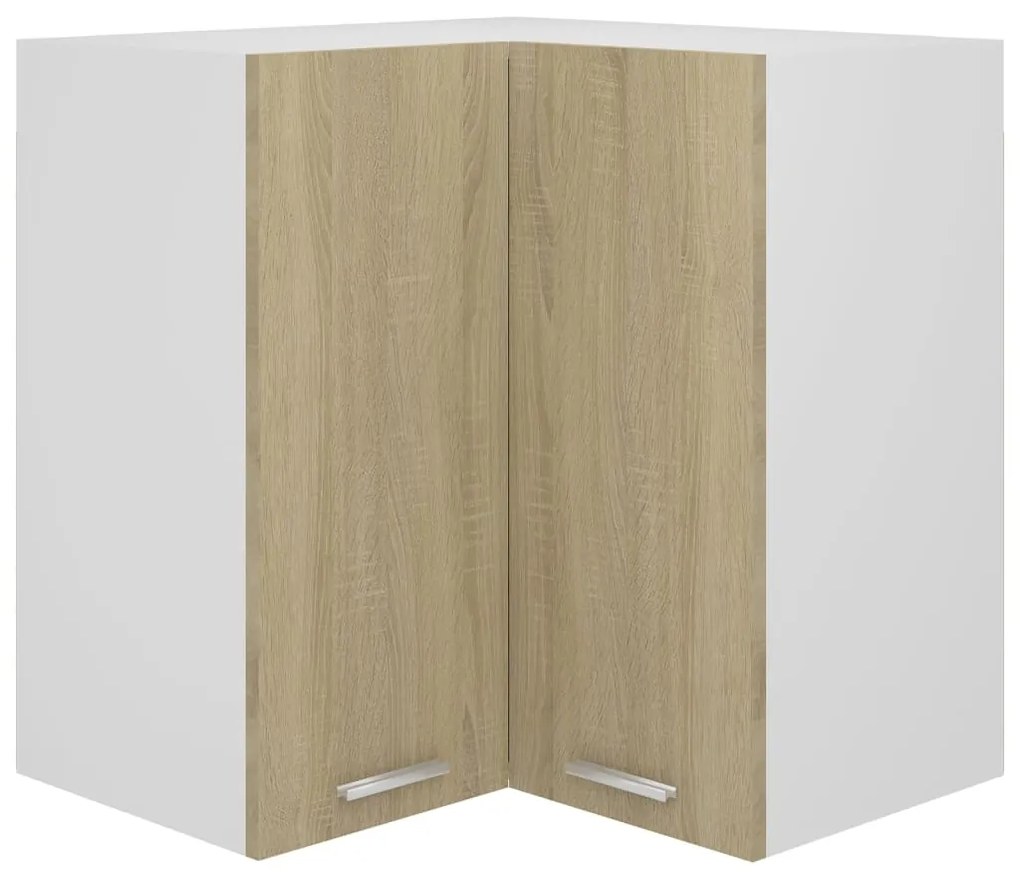 vidaXL Ντουλάπι Γωνία Κρεμαστό Sonoma Δρυς 57x57x60 εκ. Μοριοσανίδα