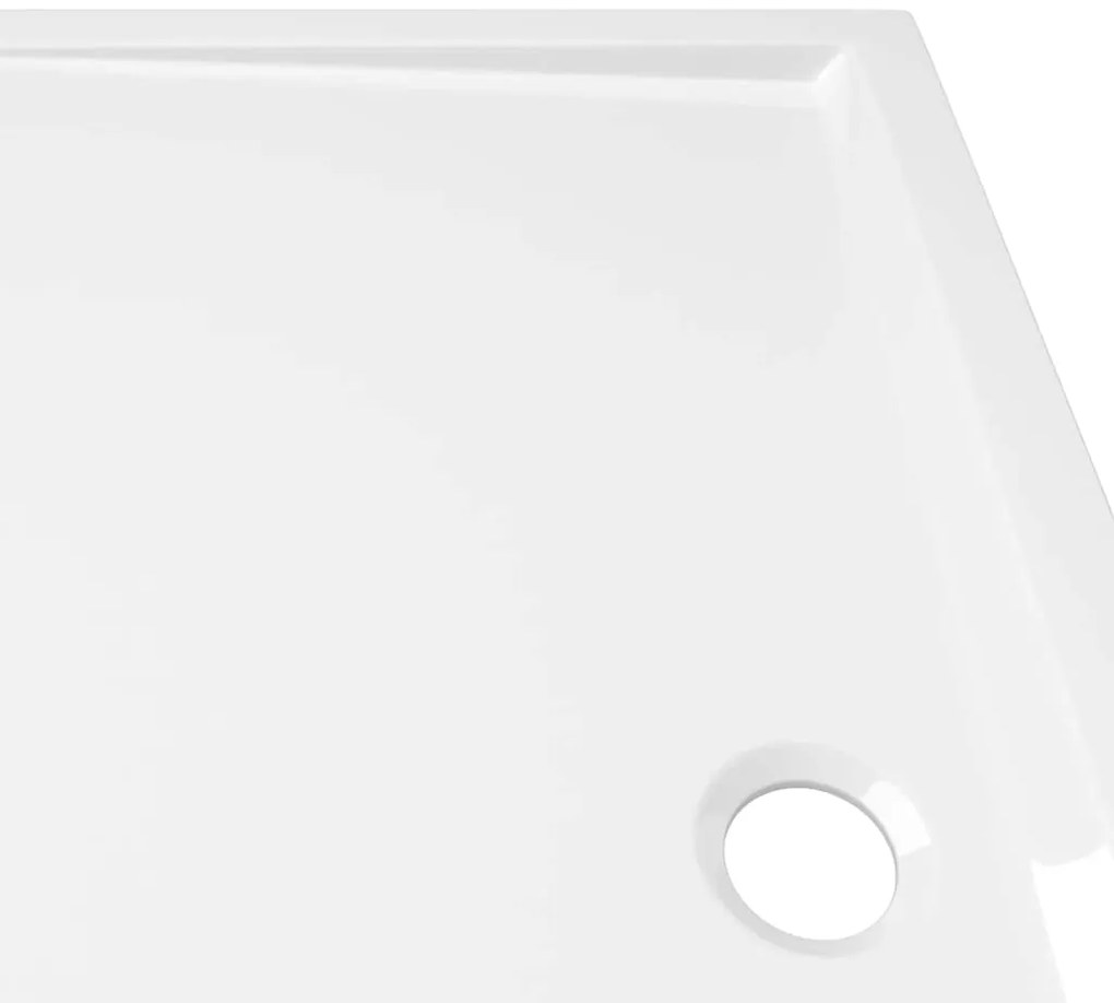 vidaXL Βάση Ντουζιέρας Ορθογώνια Λευκή 70 x 120 εκ. από ABS