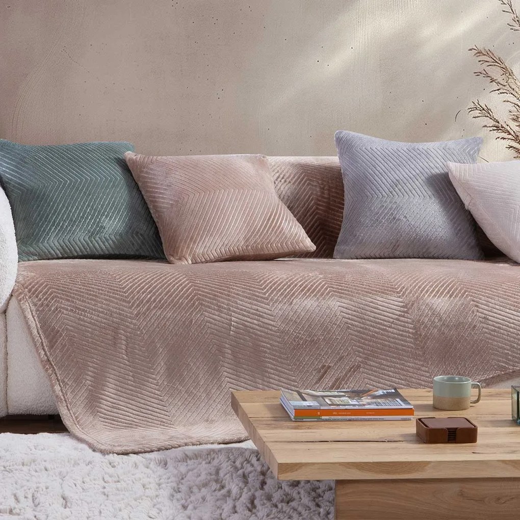 Ριχτάρι Διθέσιου Καναπέ Fleece (180x250) Nef-Nef Homeware Dakari Beige
