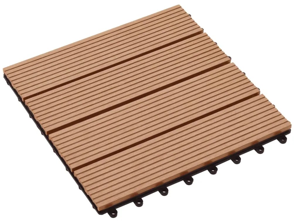 vidaXL Πλακάκια Deck 22 τεμ. Χρώμα Teak 30 x 30 εκ. 2 μ² από WPC