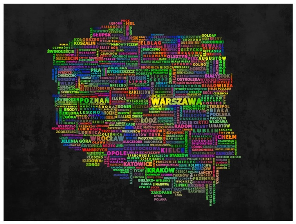 Φωτοταπετσαρία - The map of Poland 350x270