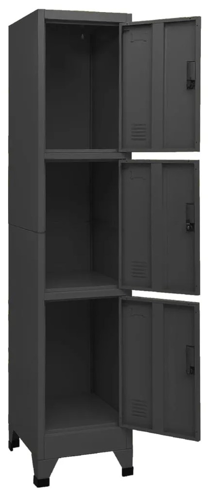vidaXL Φοριαμός Ανθρακί 38 x 45 x 180 εκ. από Ατσάλι