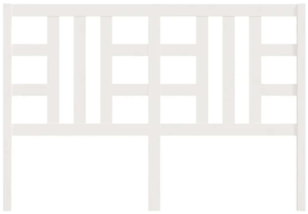 vidaXL Κεφαλάρι Κρεβατιού Λευκό 156 x 4 x 100 εκ. Μασίφ Ξύλο Πεύκου