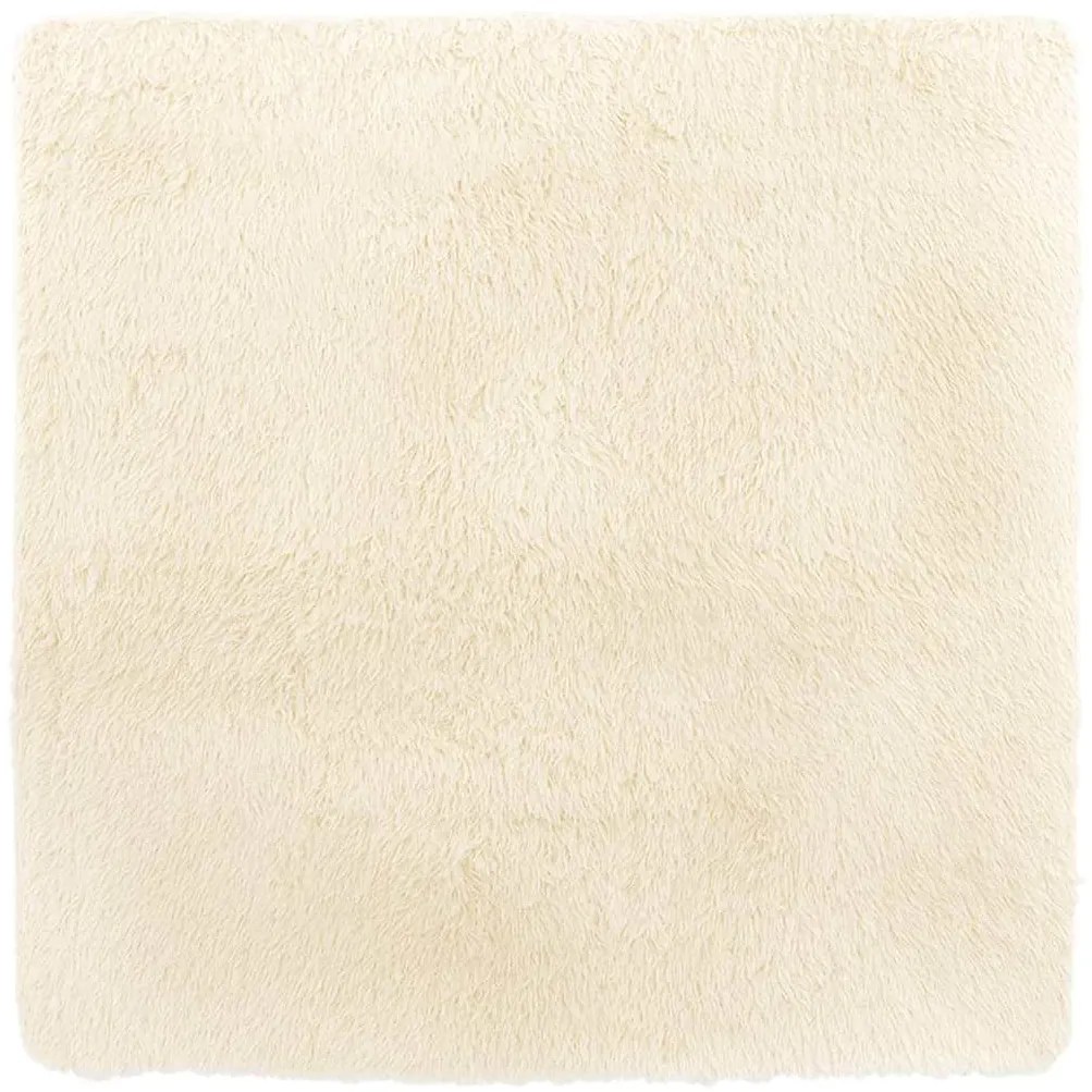 Χαλί Shaggy με Ψηλό Πέλος NAVARRA Κρεμ 240x240 εκ. πολυεστέρας - Κρεμ