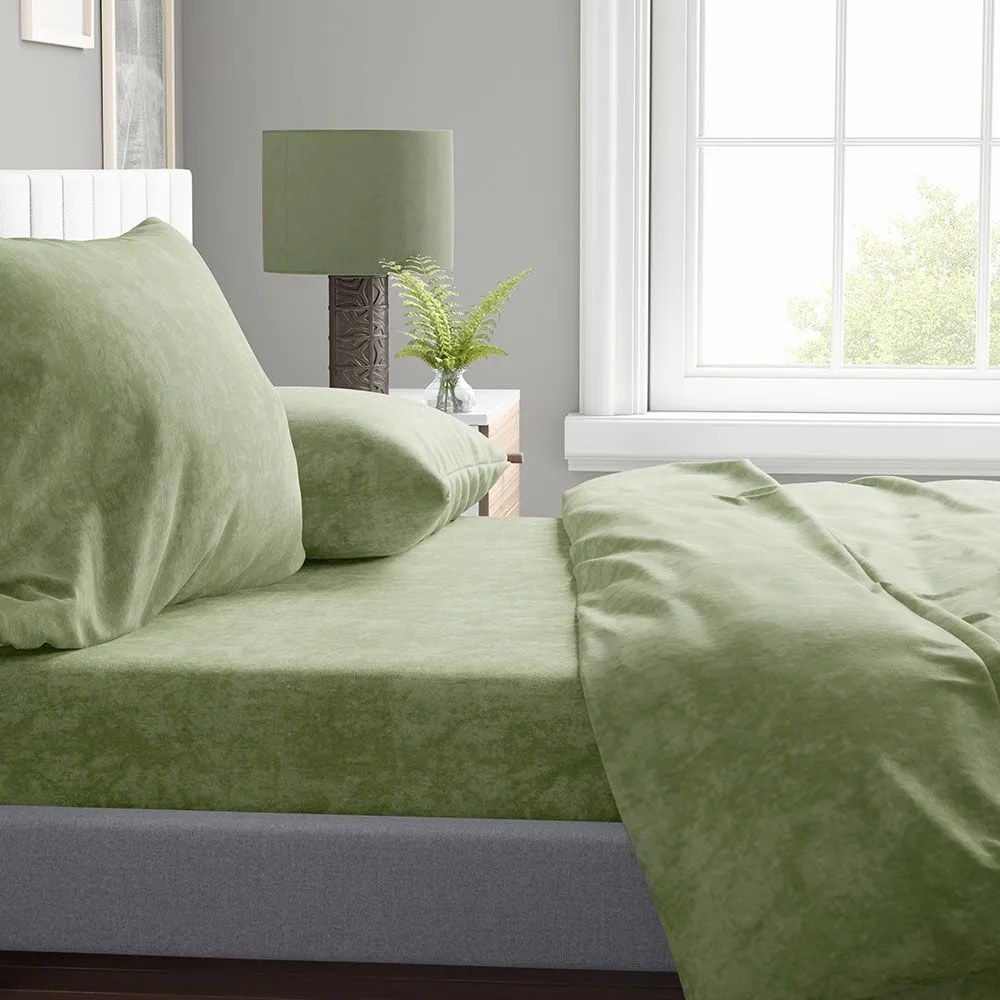 Σεντόνι Shadow 24 Lime Green DimCol Υπέρδιπλo 240x270cm Βαμβάκι-Πολυέστερ