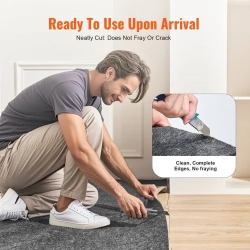 VEVOR Non Slip Rug Pad Gripper 9&#039; x 12&#039; Carpet Mat 0.24&quot; Thick for All Floor