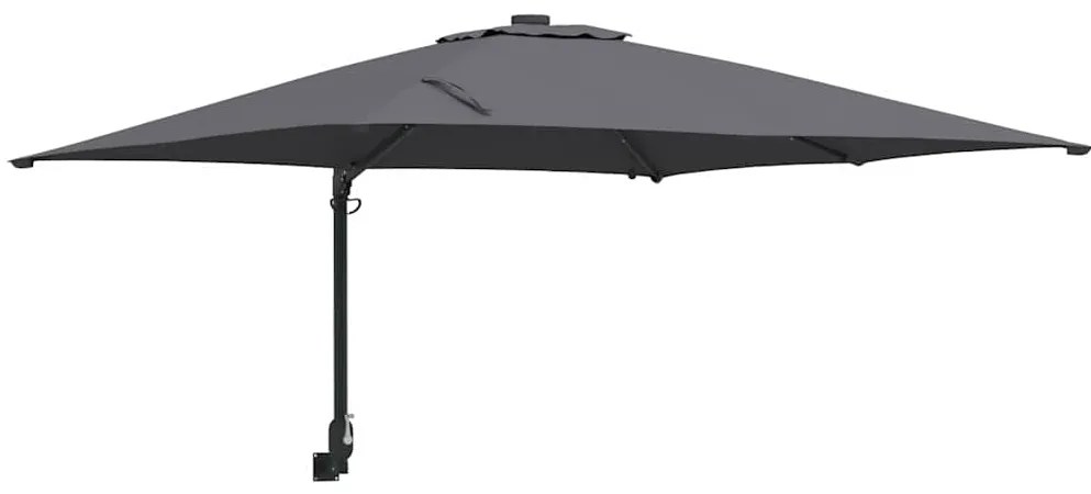 vidaXL Ομπρέλα Κήπου Ανθρακί 248.5 x 247.5 x 160 εκ. ύφασμα