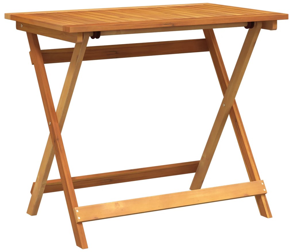vidaXL Πτυσσόμενο Τραπέζι Κήπου Ορθογώνιο 100x55x75 εκ. Μασίφ Ξύλου Ακακίας