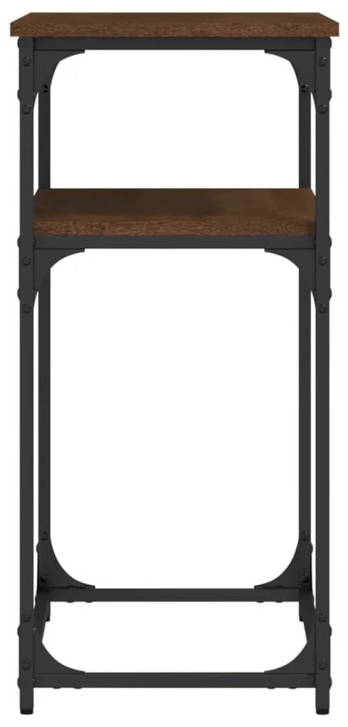 Τραπέζι Κονσόλα Καφέ Δρυς 75x35,5x75 εκ. Επεξεργασμένο Ξύλο - Καφέ