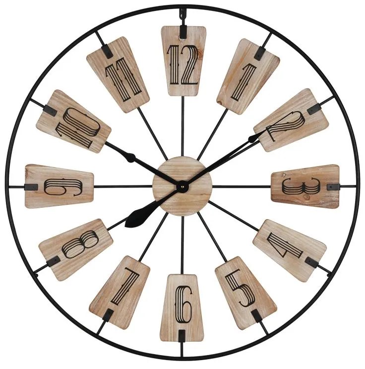 Ρολόι τοίχου Fepo Inart μέταλλο σε μαύρη απόχρωση 80x3x80εκ 80x3x80 εκ.