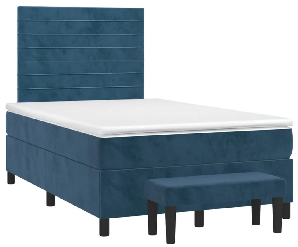 ΚΡΕΒΑΤΙ BOXSPRING ΜΕ ΣΤΡΩΜΑ ΣΚΟΥΡΟ ΜΠΛΕ 120X190 ΕΚ. ΒΕΛΟΥΔΙΝΟ 3270479