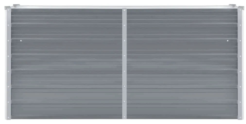 vidaXL Ζαρντινιέρα Υπερυψωμένη Γκρι 160x40x77 εκ. Γαλβανισμ. Χάλυβας
