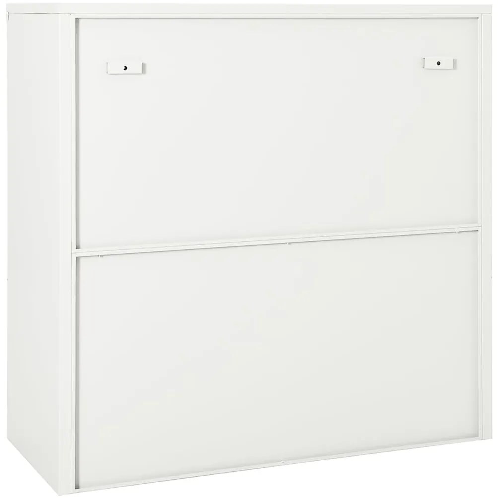 vidaXL Ντουλάπι με Συρόμενη Πόρτα Λευκό 90 x 40 x 90 εκ. Ατσάλινο