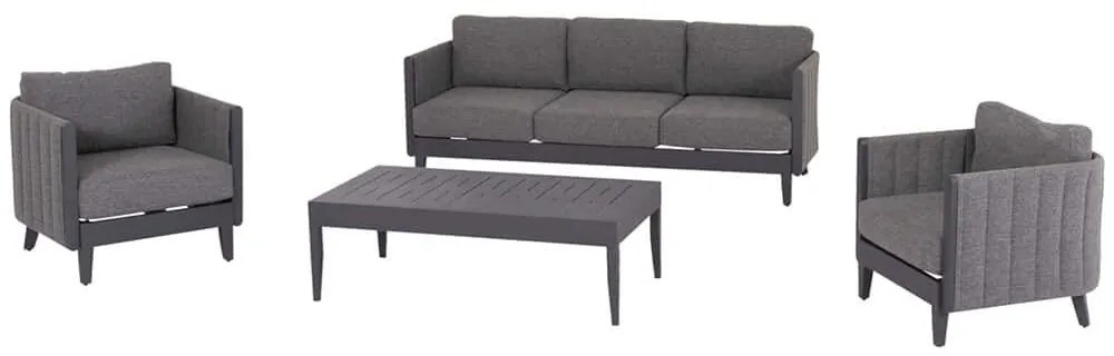 Σαλόνι Κήπου Larry (Σετ 4Τμχ) HM6188.01 Dark Grey Five Seater