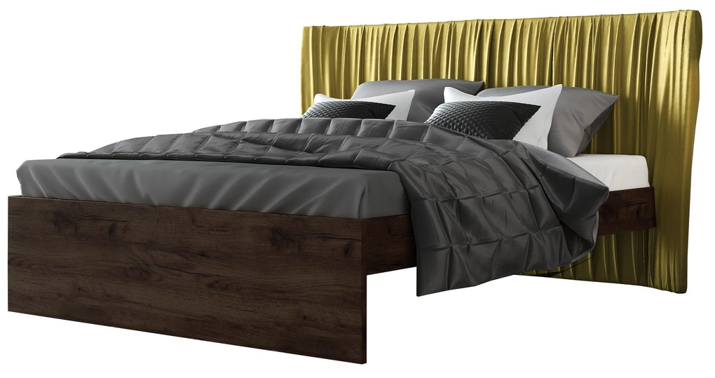 Intrahome Κρεβάτι "QUEEN" διπλό σε χρώμα βέγγε 160x200 Intrahomesa-00652390