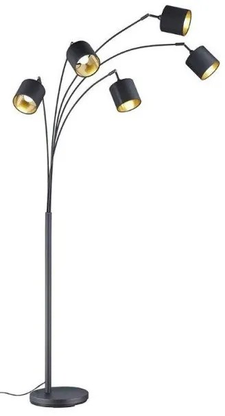 Φωτιστικό Δαπέδου Tommy με μαύρα ή λευκά καπέλα Trio Lighting-R46330579-Μαύρο R46330579