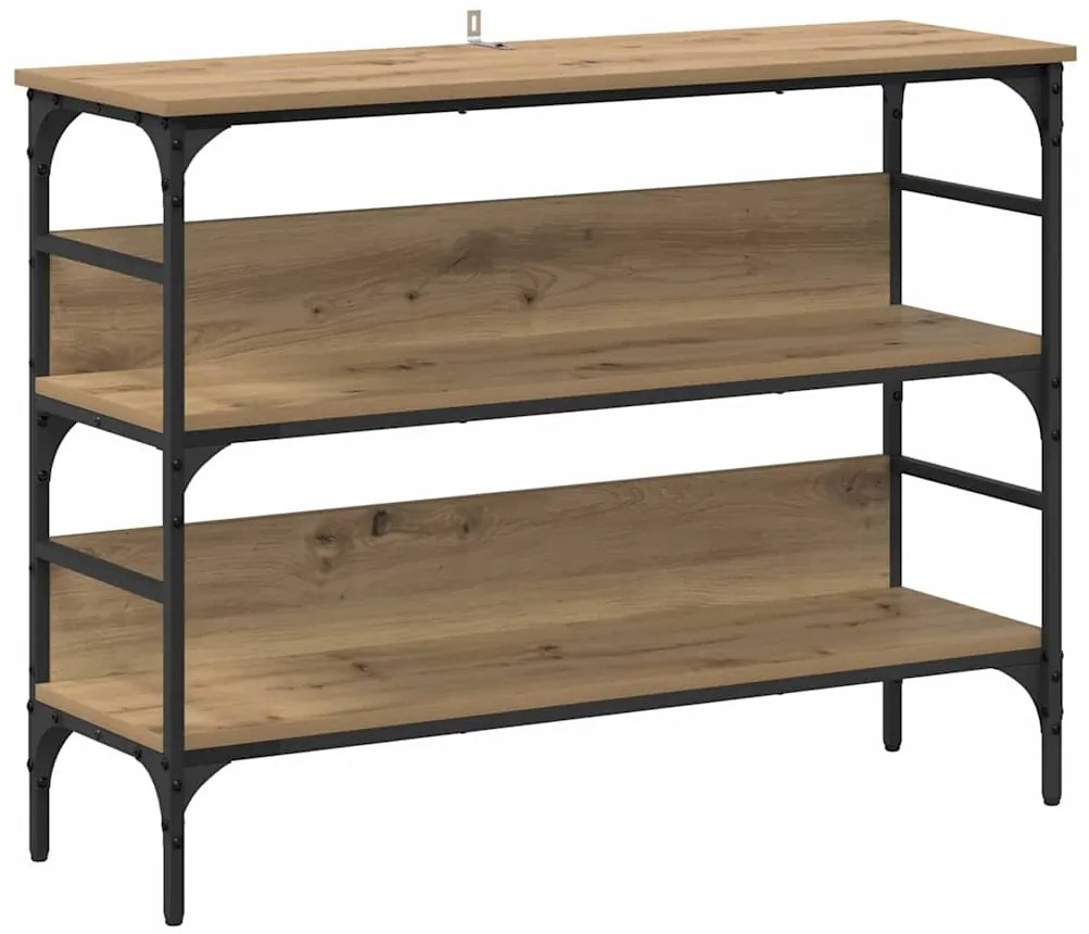 vidaXL Τραπέζι κονσόλας με ράφι artisan δρυς 100 x 32 x 75 εκ