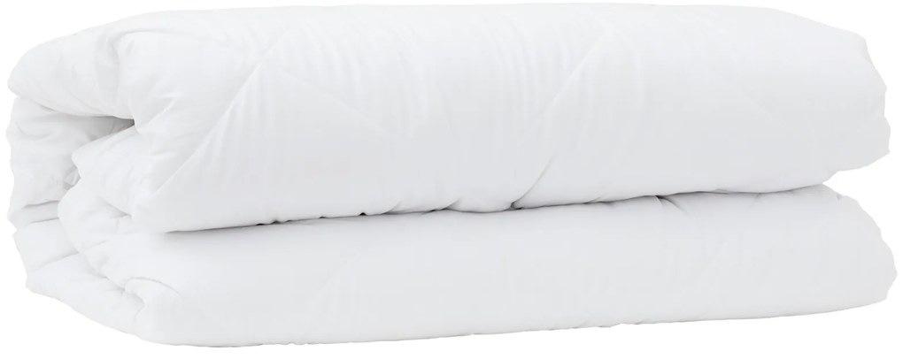 vidaXL Πάπλωμα με μαξιλάρι 2 pcs Λευκό 140 x 200 cm Μικροΐνες
