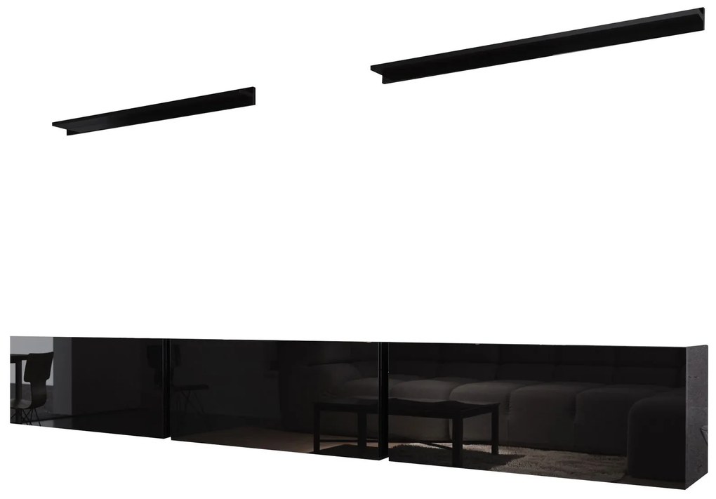 Σύνθεση σαλονιού Settio-Μαύρο