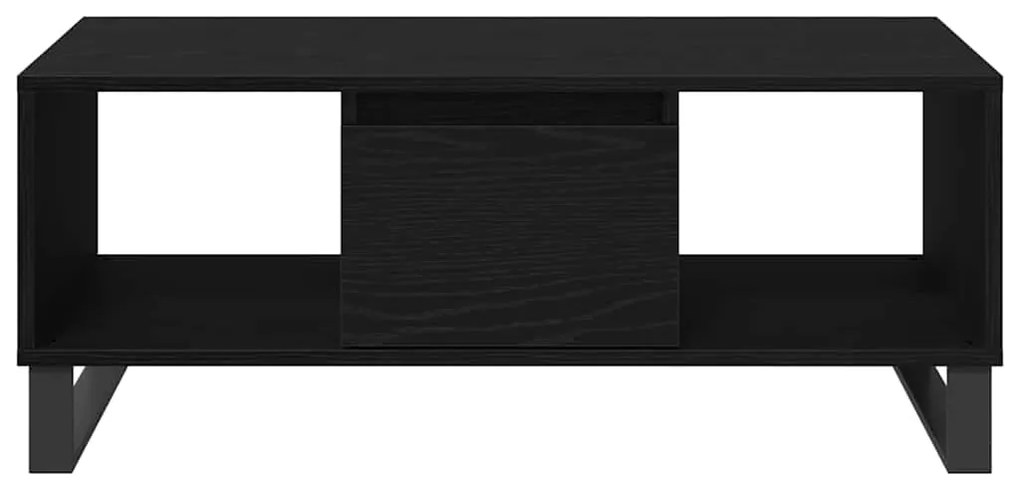 vidaXL Τραπεζάκι Σαλονιού with Drawer Μαύρη δρυς 90 x 50 x 36.5 εκ
