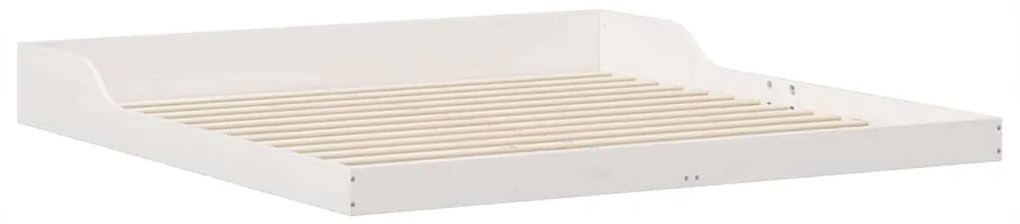 vidaXL Σκελετός Κρεβατιού Λευκό 200 x 210 cm Μασίφ ξύλο πεύκου