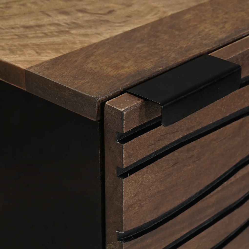 vidaXL Highboard Καφέ 40 x 33 x 110 εκ Μασίφ ξύλο μάνγκο