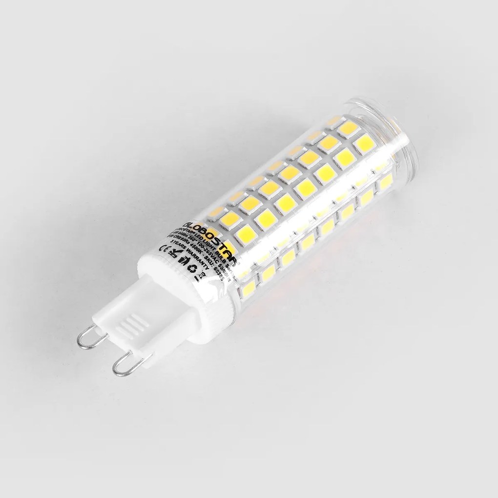 GloboStar 60384 Λάμπα LED G9 6W 876lm 360° AC 220-240V IP20 Φ1.86 x Υ6.8cm Ψυχρό Λευκό 6000K - 3 Years Warranty - 60384