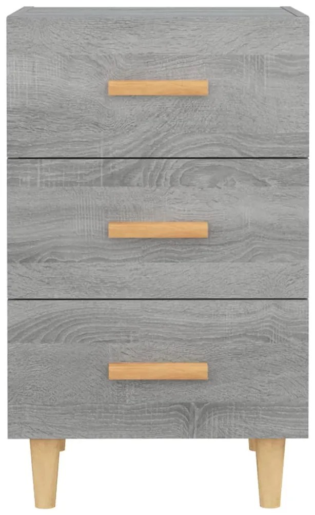 vidaXL Κομοδίνο Γκρι Sonoma 40 x 40 x 66 εκ. από Επεξεργασμένο Ξύλο