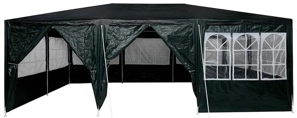 vidaXL Σκηνή Πάρτυ Πράσινο, Άσπρο 600 x 400 x 266 εκ