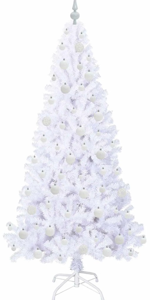 vidaXL Τεχνητό Χριστουγεννιάτικο Δέντρο Λευκό 180 cm PVC και Ατσάλι