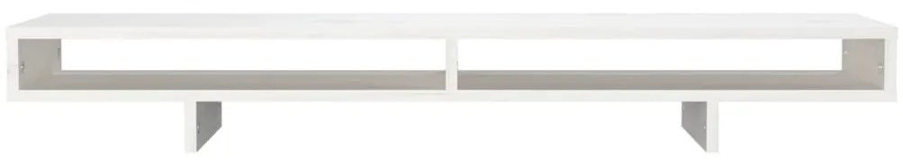 vidaXL Βάση Οθόνης Λευκή 100x27x14 εκ. από Μασίφ Ξύλο Πεύκου