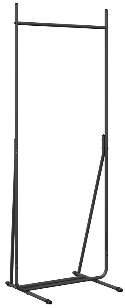 vidaXL Ράφι Ρούχων Μαύρο 62 x 48 x 158 εκ. Ατσάλι