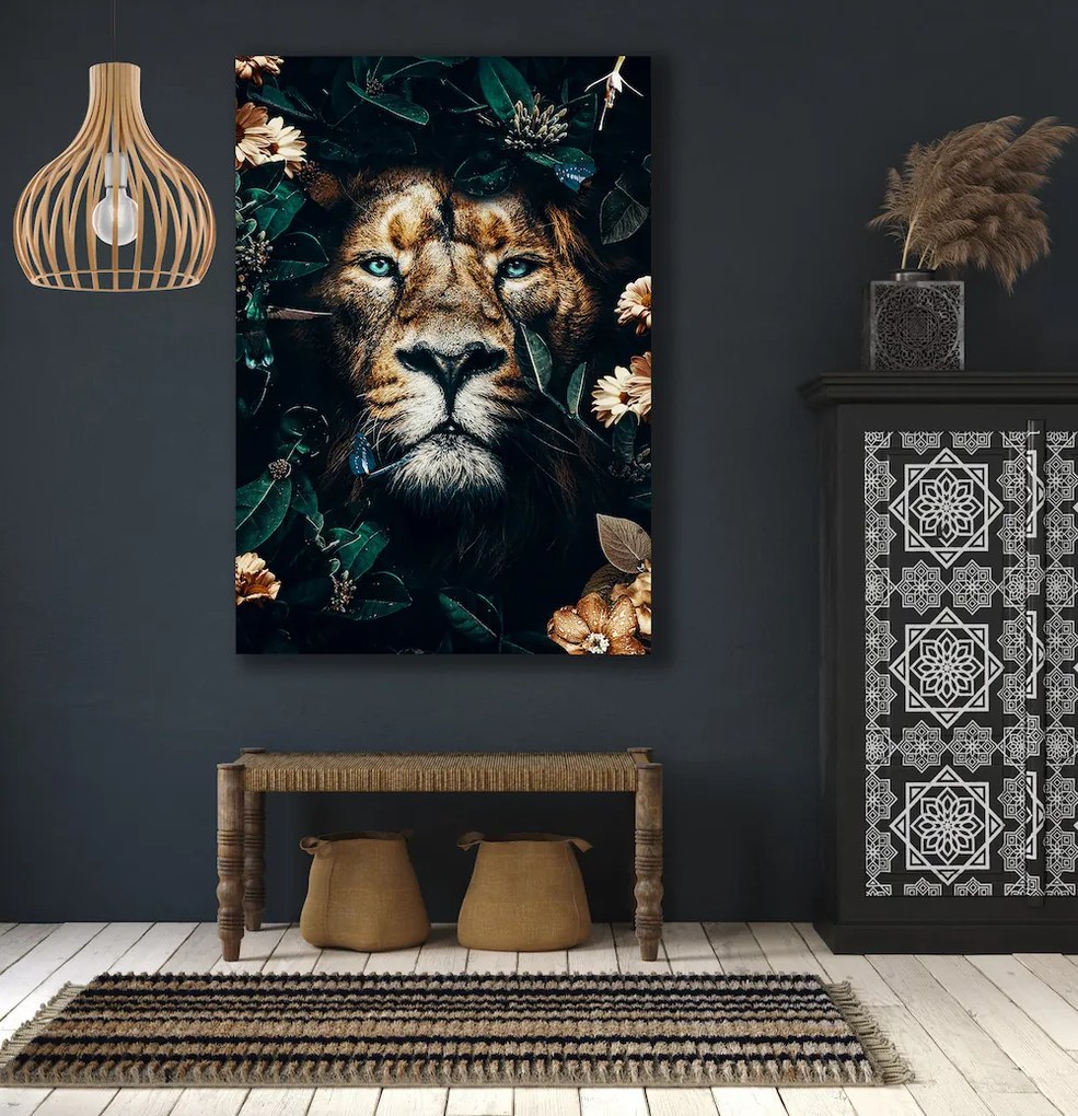 Πίνακας σε καμβά Άγριο Λιοντάρι LUX4 30cm x 40cm