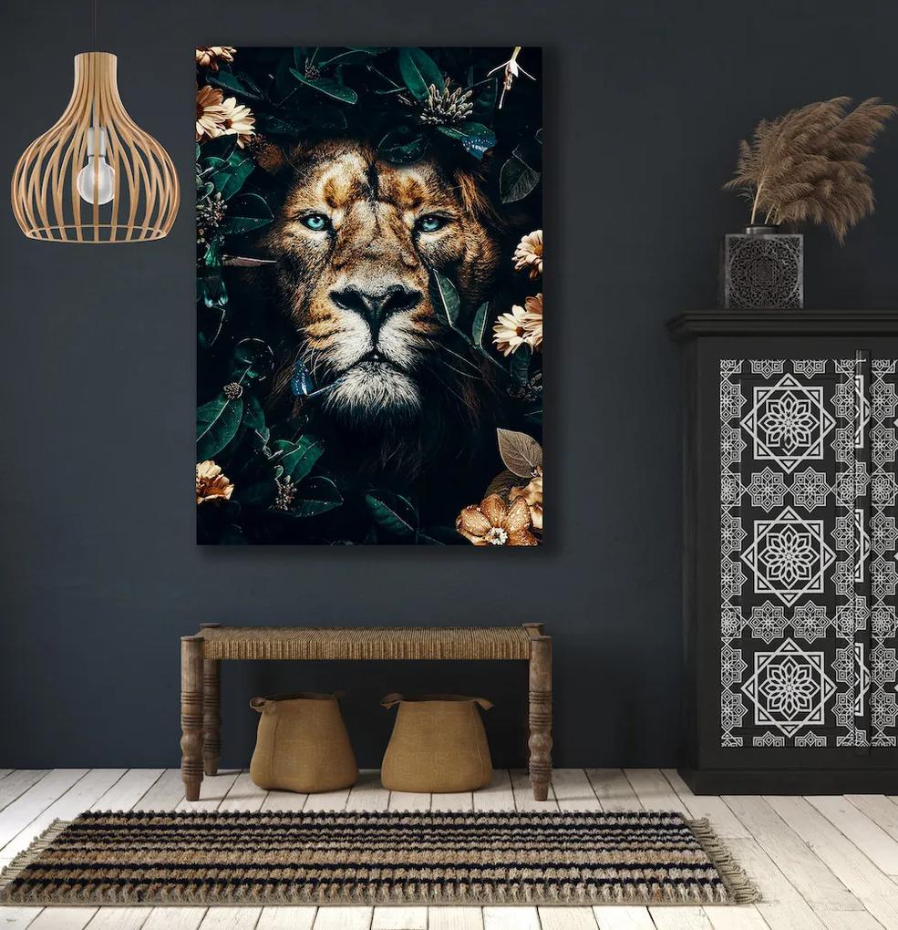 Πίνακας σε καμβά Άγριο Λιοντάρι LUX4 45cm x 65cm