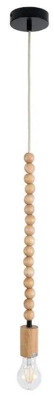 Φωτιστικό Οροφής Κρεμαστό Beads 00698 1xE27 IP20 4x47cm Beige GloboStar