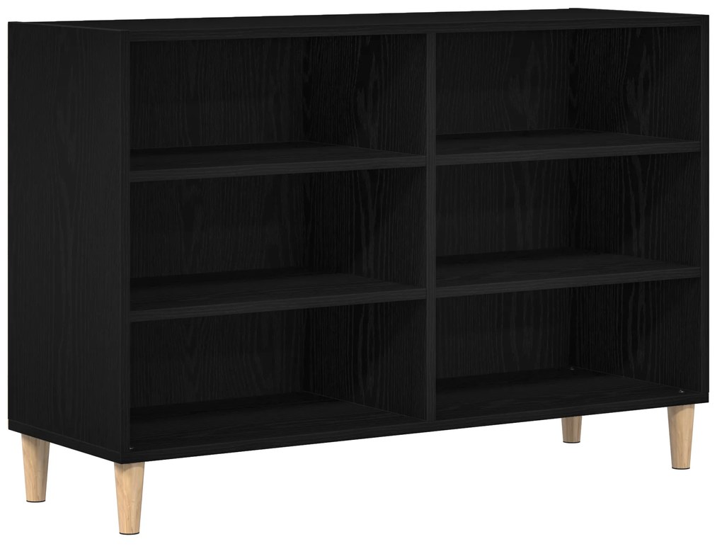 vidaXL Πλαϊνό Γραφείο Μαύρο Δρυς 103,5x35x70 εκ. Συνθετικό Ξύλο