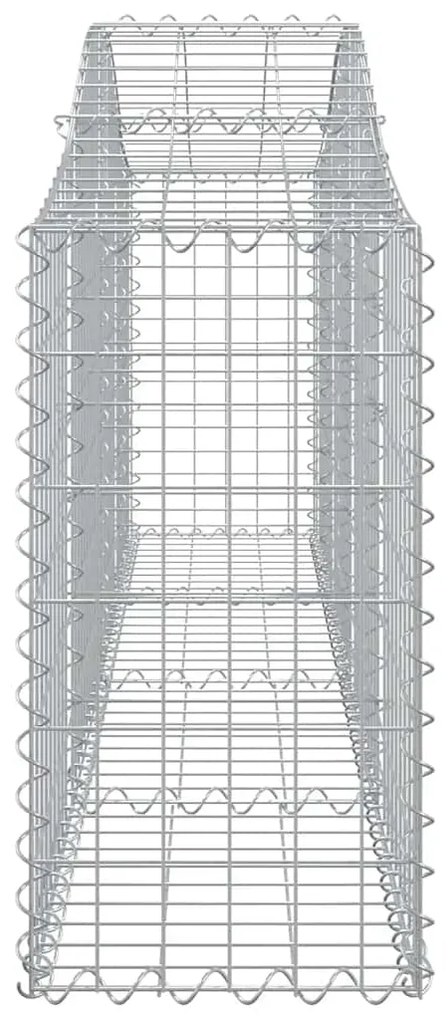 vidaXL Συρματοκιβώτια Τοξωτά 3 τεμ. 200x30x60/80 εκ. Γαλβαν. Ατσάλι