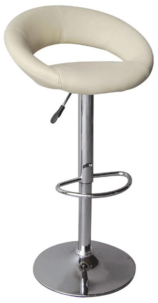 Σκαμπό Μπάρ Belt Ecru EM204,1  54X49X82/103 cm Σετ 2τμχ Metal, Technoderma