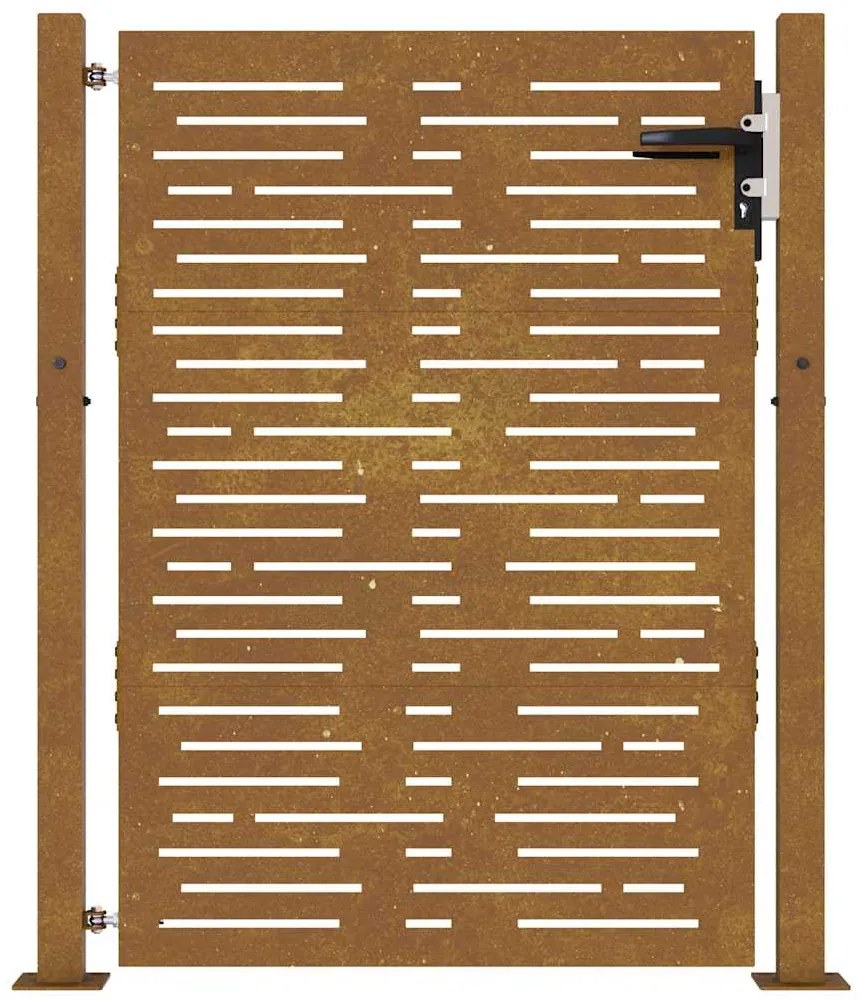 vidaXL Πόρτα Κήπου Τετράγωνη 100x150 εκ. από Ατσάλι Corten