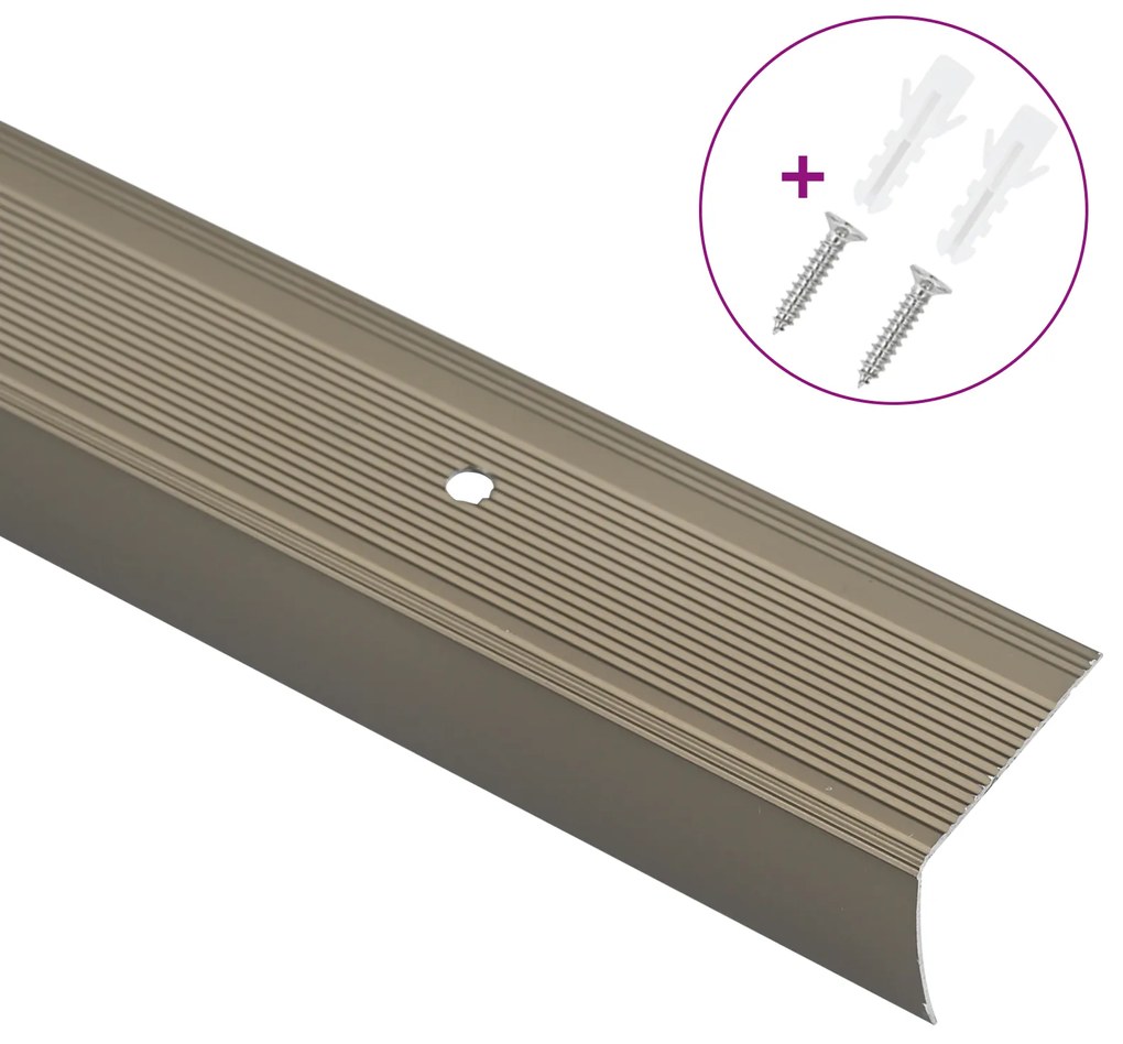 vidaXL Προστατευτικά ακμών σκάλας 30 pcs Μπρονζέ 67 cm Αλουμίνιο