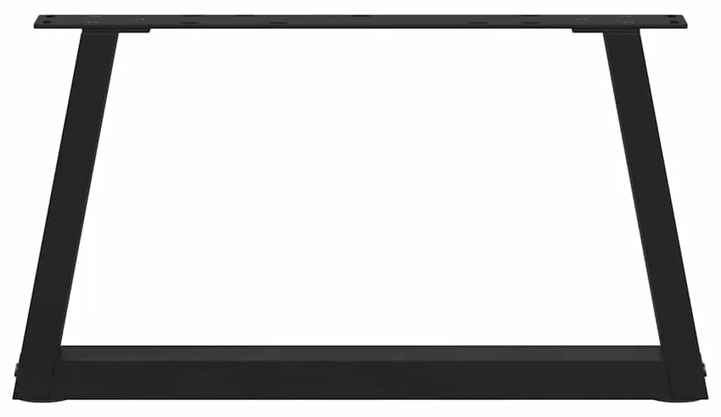 vidaXL Πόδια Τραπεζιού Σαλονιού Σχήματος V 2 τεμ. Μαύρο 60x(30-31,3) εκ. Ατσάλι